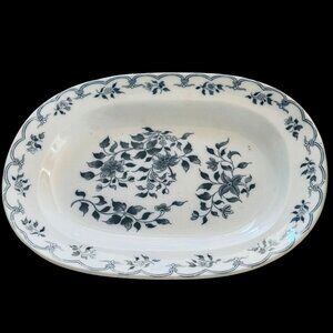 Antique Villeroy & Boch Wallerfangen Floral Ironstone Serving Dish 1875-1909 13"